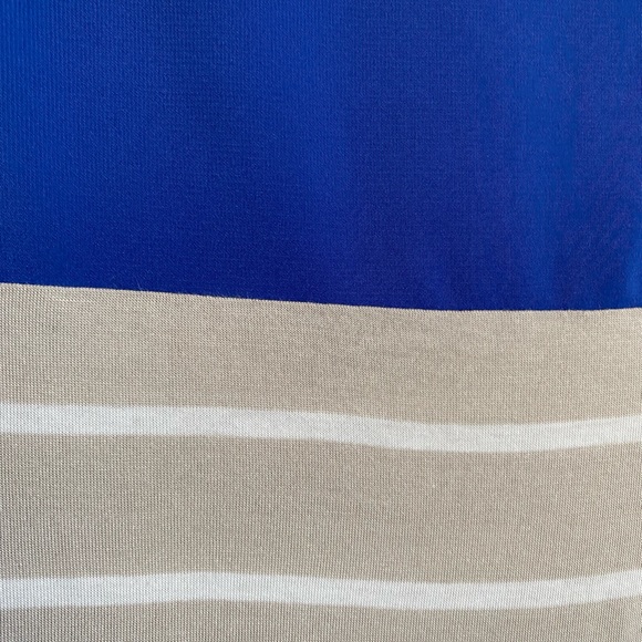 NWOT Mango Casual Women’s T-Shirt Blue and Grey with Stripes Size XL - Picture 3 of 4